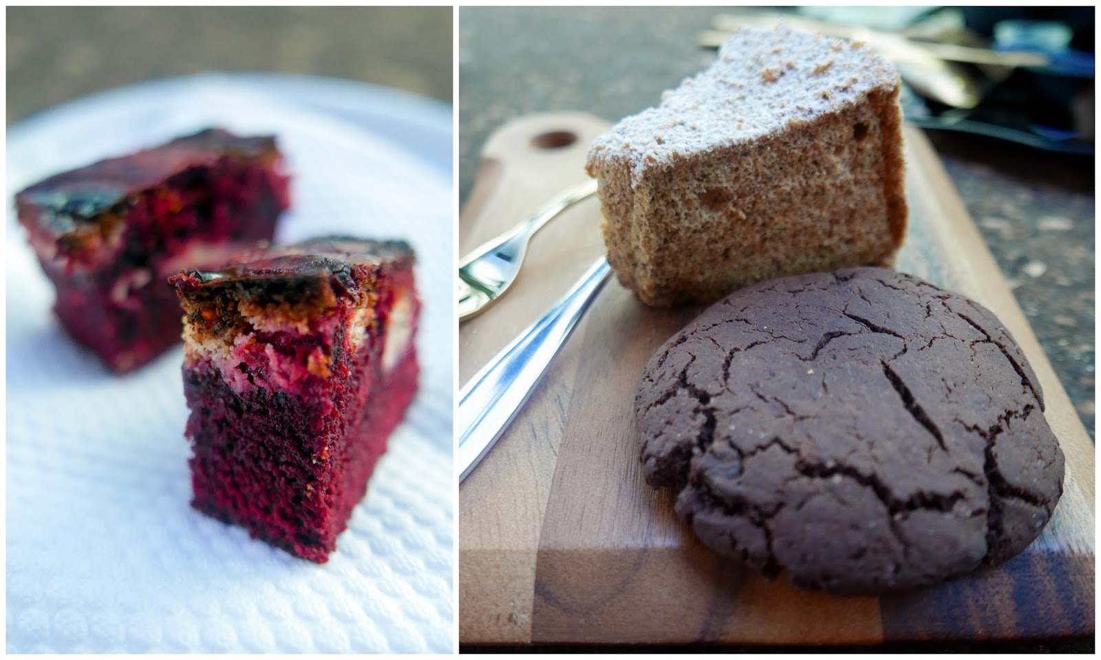 15. Red Velvet cake & Earl grey cake& Dark chocolate cookie