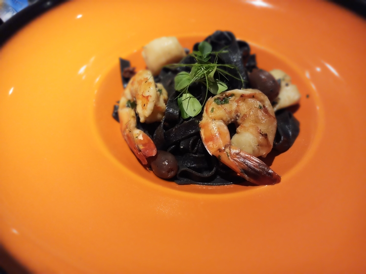 prego tagliatelle shrimp scallop menu