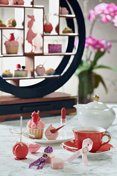 shangri-la pink afternoon tea