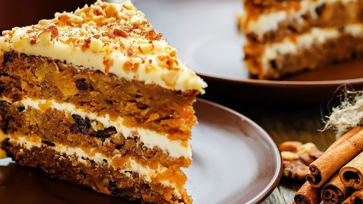 carrot walnut cake for stress-baking