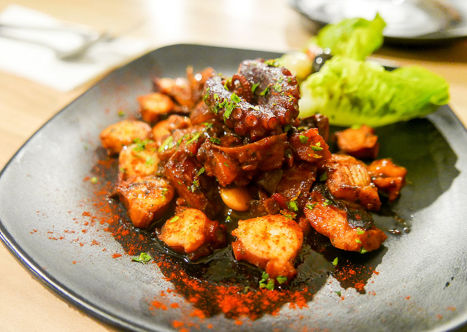 2. Basil Tapas Bar - slow cooked octopus with duck fat potatoes