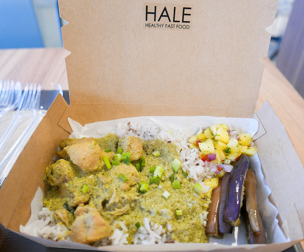 3. HALE Restaurant - mixed rice with green curry chicken