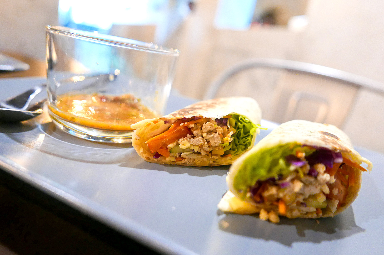 4. Oomph Cafe - chicken taco wraps