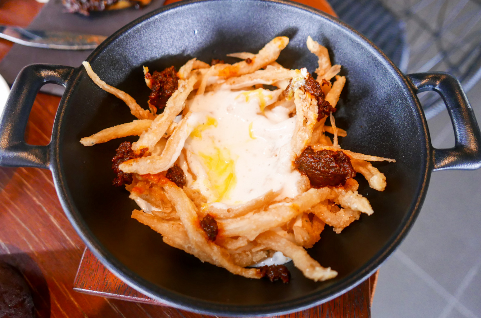 8. Mantra Rooftop Bar - crispy whitebait with sambal and onsen egg