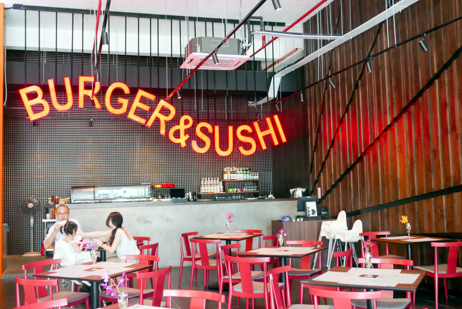 1. Burger & Sushi