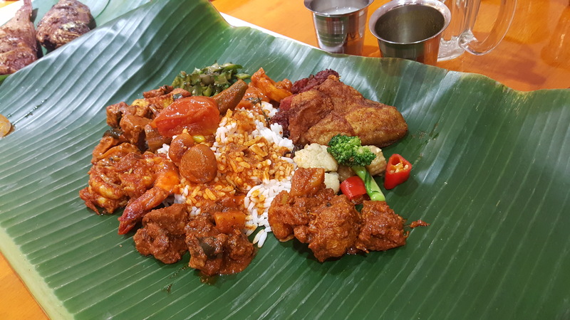 indian banana leaf rice